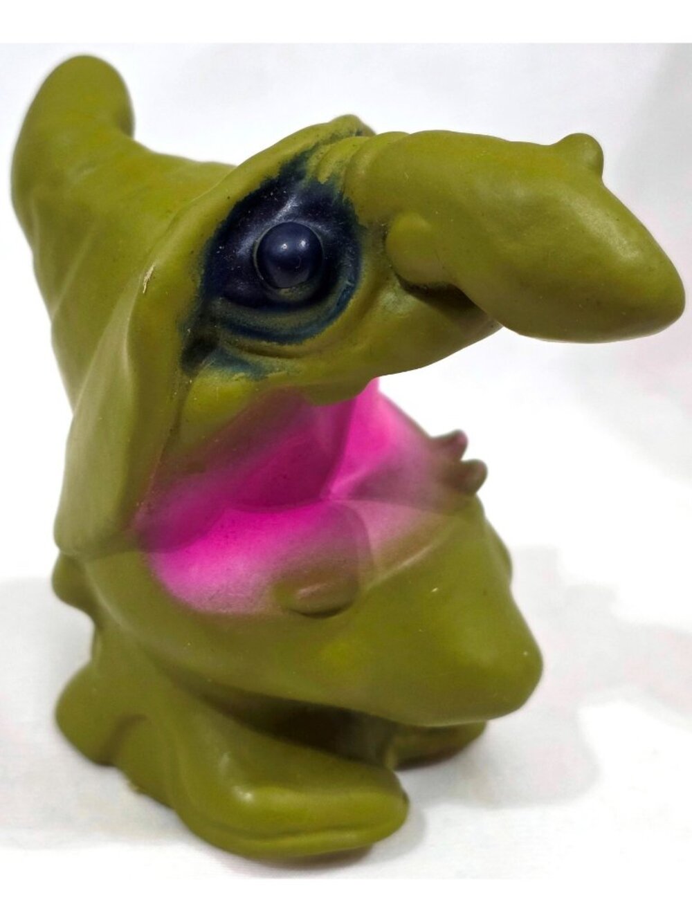Mattel Squishie Odd Bod WITCH TROLL green wax filled monster toy figure VTG 1971
